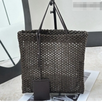 Top Quality The Row Barn Raffia Mini Tote Bag 8873S Dark Brown 2026