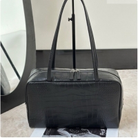 Low Cost The Row Ray Bag in Black Crocodile Pattern Leather 8862 2026