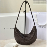 Top Quality The Row Small Izzy Woven Leather Bag 8875 Dark Brown 2026