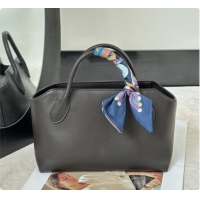 Sophisticated The Row Terrasse Bauletto Bag in Grained Calfskin 8870 TR91450 Dark Brown 2026