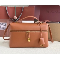 Super Quality Loro Piana LP Extra Bag L27 in Smooth Leather Brown2 2026 408008