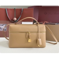 New Fashion Loro Piana LP Extra Bag L27 in Smooth Leather Light Bamboo Yellow 2026 0408009