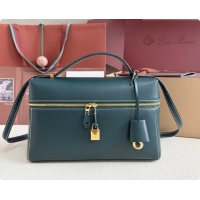 Most Popular Loro Piana LP Extra Bag L27 in Smooth Leather Dark Green 2026 0408011