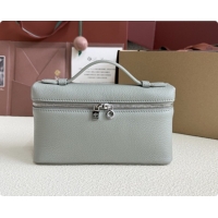 Fashion Loro Piana LP Extra Pocket Pouch L19 in Grained Leather Bean Green 2026 FAI8393