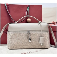 Low Price Loro Piana LP Extra Bag L27 in Cashmere and Leather Grey 2026 FAQ2800