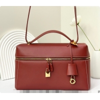 Perfect Loro Piana LP Extra Bag L27 in Smooth Leather Red 2026 FAO3001