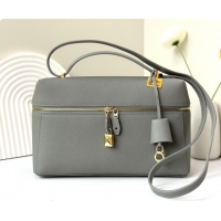 Best Price Loro Piana LP Extra Bag L27 in Palm-Grained Leather Pearly Grey 2026 FAO3001