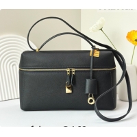 Best Design Loro Piana LP Extra Bag L27 in Palm-Grained Leather Navy Blue 2026 FAO3001