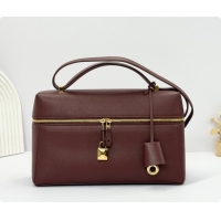 Top Design Loro Piana LP Extra Bag L27 in Calfskin Leather Smoke Caramel 2026 FAO3001