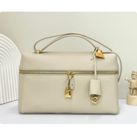 Shop Duplicate Loro Piana LP Extra Bag L27 in Calfskin Leather Light Lime 2026 FAO3001