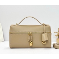 Grade Quality Loro Piana LP Extra Bag L23 in Calfskin Leather Light Mastic 2026 FAQ2126