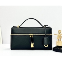Popular Style Loro Piana LP Extra Bag L23 in Palm-Grained Leather Black 2026 FAQ2126