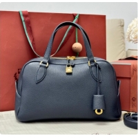 Most Popular Loro Piana LP Small Needle bag in Grained Leather Dark Royal Blue 2026 0408084