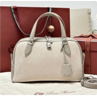 Grade Loro Piana LP Small Needle bag in Grained Nubuck and Leather Grey 2026 FAQ2126