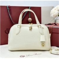 Best Price Loro Piana LP Small Needle bag in Grained Leather Whisper White 2026 0408077