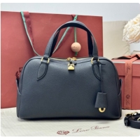 Trendy Design Loro Piana LP Small Needle bag in Grained Leather Black 2026 0408078