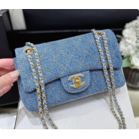 Luxury Chanel Mini Flap Bag in Denim AS65738AS6626 Blue 2026