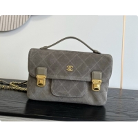 Popular Chanel Backpack in Suede Calfskin AS6465 Grey 2026
