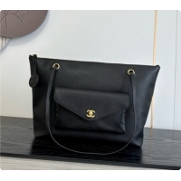 Trendy Design Chanel Tote Bag with Pocket in Grained Calfskin AS6483 Black 2026