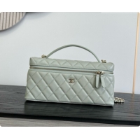 Purchase Chanel Vanity with Chain in Quilted Grained Calfskin CH100801 Grey 2026 