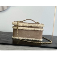 Pretty Style Chanel Vanity with Chain in Suede and Wool CH100872 Beige 2026