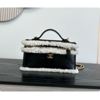 Purchase Chanel Vanity with Chain in Calfskin and Wool CH100871 Black 2026