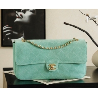 Best Grade Chanel Suede Calfskin Small Maxi Flap Bag AS6281 Mint Green 2026