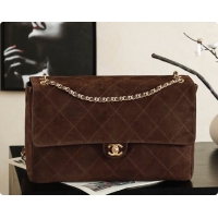 Luxury Discount Chanel Suede Calfskin Large Maxi Flap Bag AS6234 Coffee Brown 2026