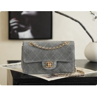 Buy New Cheap Chanel Mini Maxi Flap Bag in Suede AS6626 Grey 2026