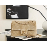 Stylish Chanel Mini Maxi Flap Bag in Suede AS6626 Beige 2026