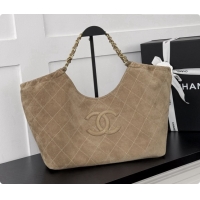 Good Looking Chanel Shopping Bag in Suede AS6475 Light Brown 2026