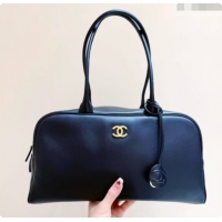 Luxury Chanel Large Bowling Bag in Smooth Calfskin AS6211 Black 2026