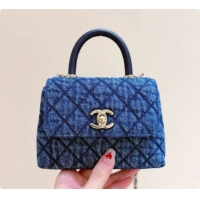 Low Price Chanel Washed Denim Clutch with Chain and Handle AP4244 Blue 2026