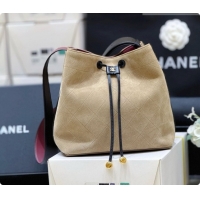 Duplicate Chanel Small Bucket Bag AS6584 Brown Suede 2026