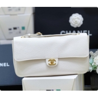 Design Discount Chanel Small Maxi Flap Bag in Grained Calfskin AS6231 White 2026