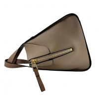 Grade Design Loewe Compact Hammock bag in satin calfskin with Jacquard Strap 262309 Taupe 2024