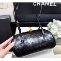 Most Popular Chanel Clutch with Leather Strap in Black Crocodile Embossed Calfskin AP5360 2026