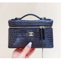 Top Quality Chanel Vanity with Chain in Crocodile Embossed Calfskin AP5346 Dark Grey 2026
