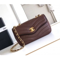Best Product Chanel Small Flap Bag in Patinated Lambskin AS6498 Dark Brown 2026