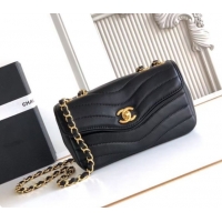 Good Looking Chanel Small Flap Bag in Patinated Lambskin AS6498 Black 2026