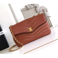 Low Price Chanel Flap Bag in Patinated Lambskin AS6497 Brown 2026