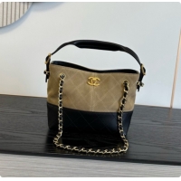 Best Grade Chanel Mini Tote Bag in Suede Calfskin and Lambskin 6633 Black/Brown 2026