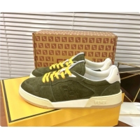 Good Quality Fendi Match Sneakers in Suede F091772 Green 2026