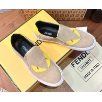 Luxury Fendi Suede Monster Sneakers F091777 Beige 2026
